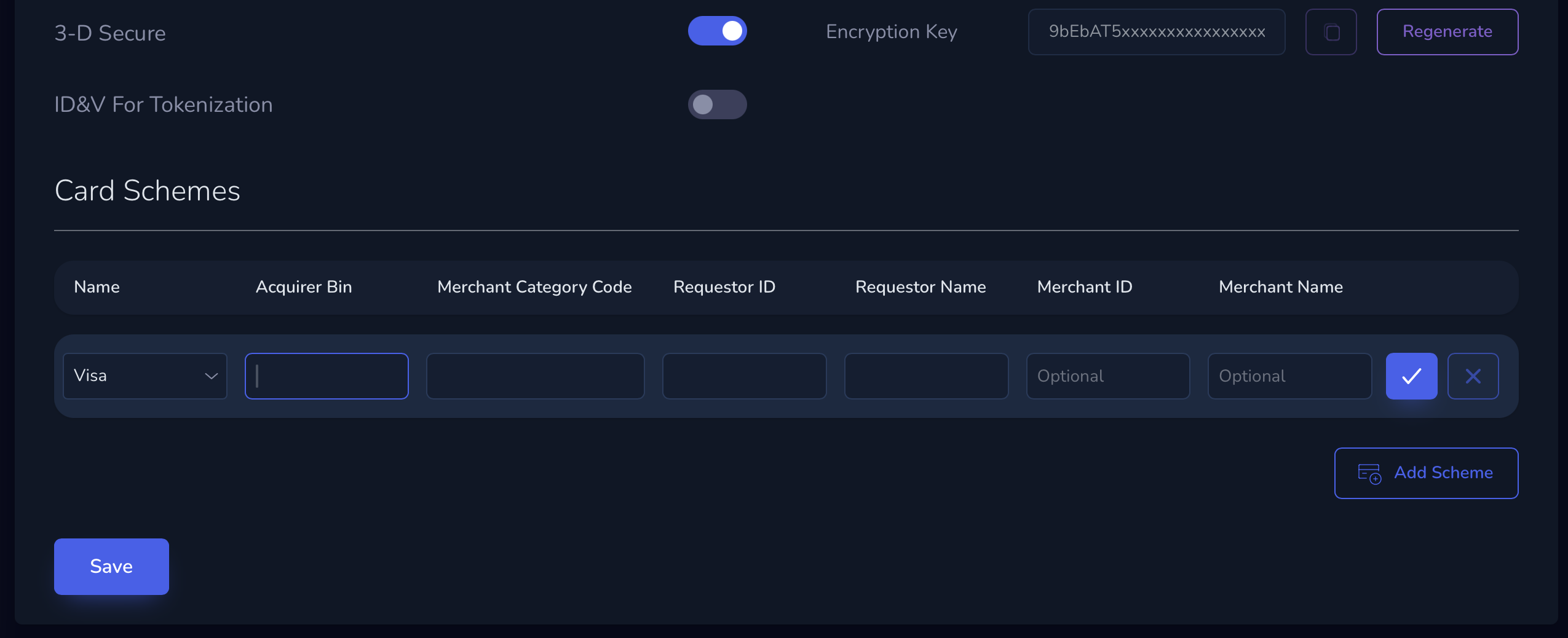 3-D Secure Configuration